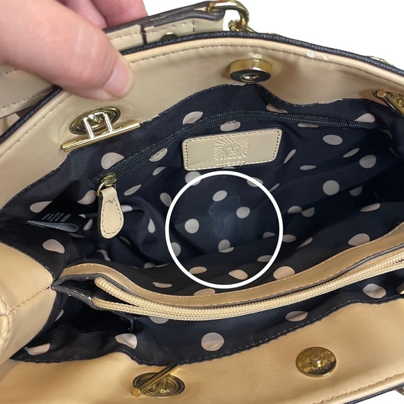 Anne Klein Black and Tan purse with straps PRELOVED see photos - Picture 7 of 13